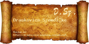 Draskovics Szemőke névjegykártya